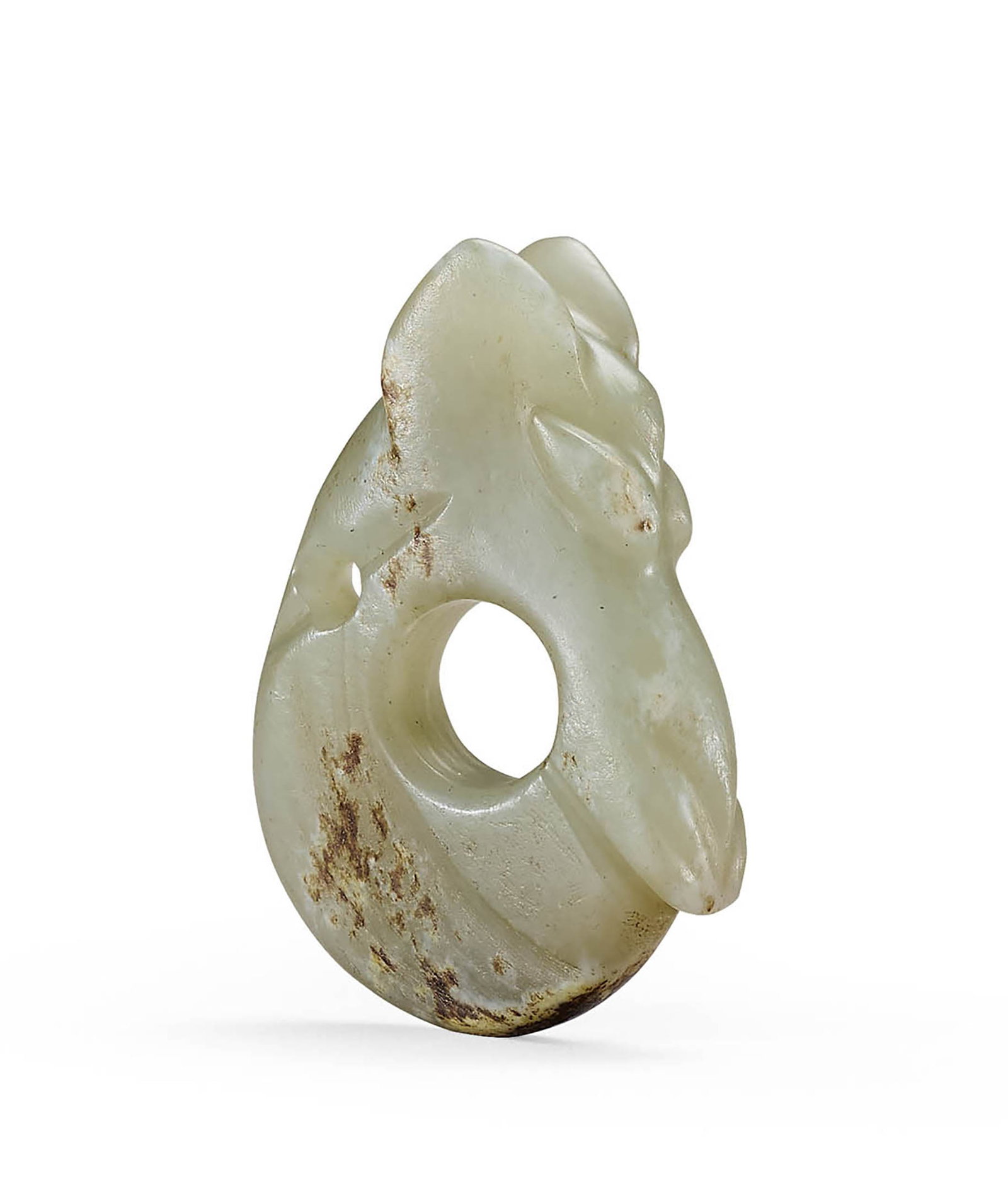 White Jade 'Pig-Dragon' (Zhulong), Qing or Earlier (1 of 1)