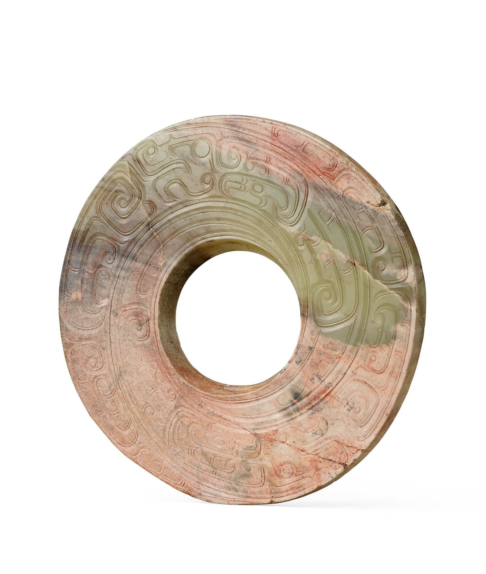 Celadon Jade 'Dragon' Bi Disc, Qing or Earlier (1 of 1)