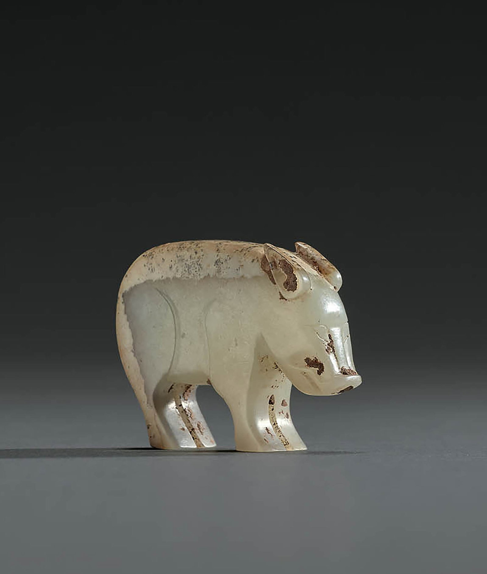 White Jade Pig, Qing or Earlier (1 of 2)