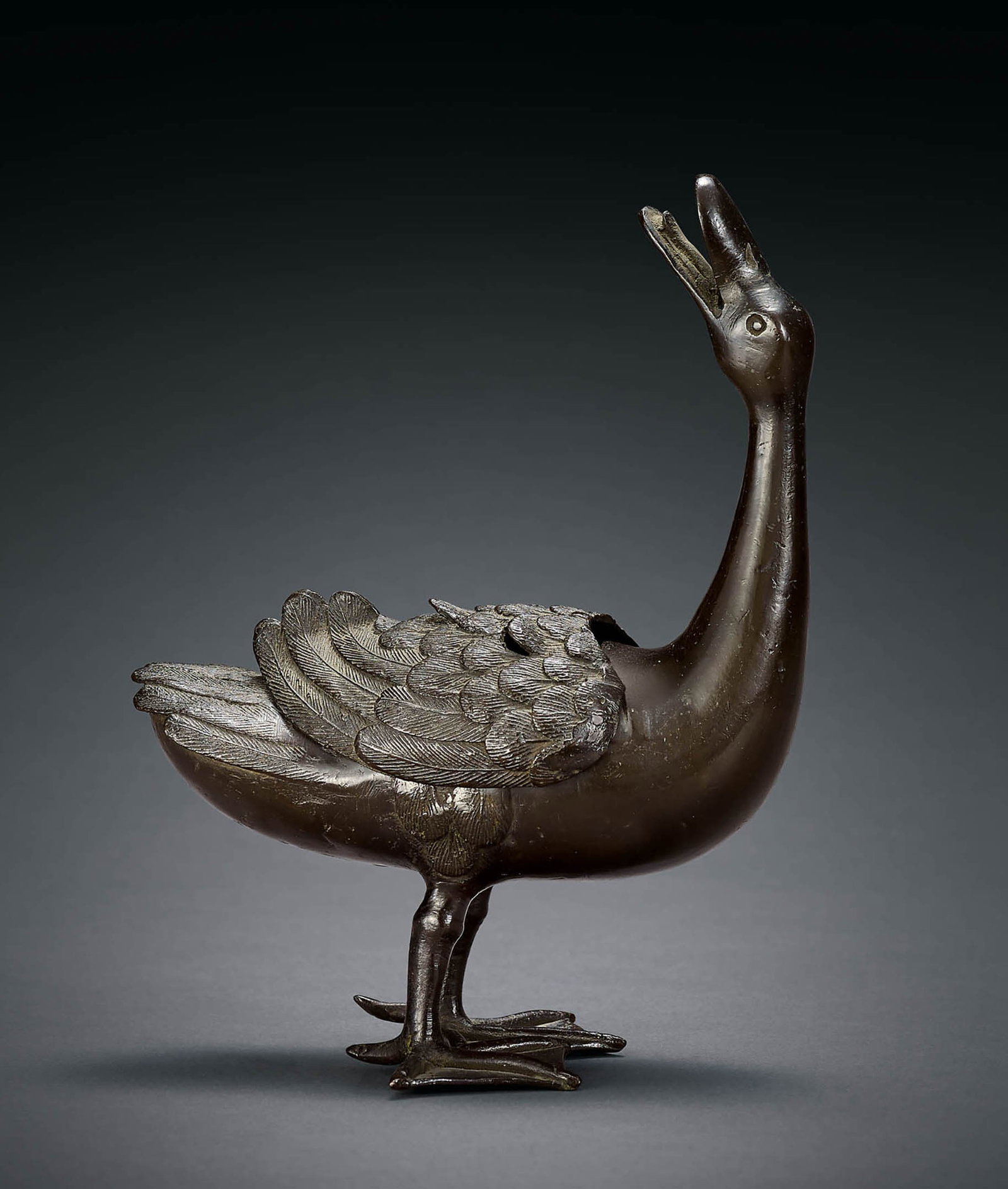 Bronze Duck Censer and Cover, 17th/18th C (1 of 1)