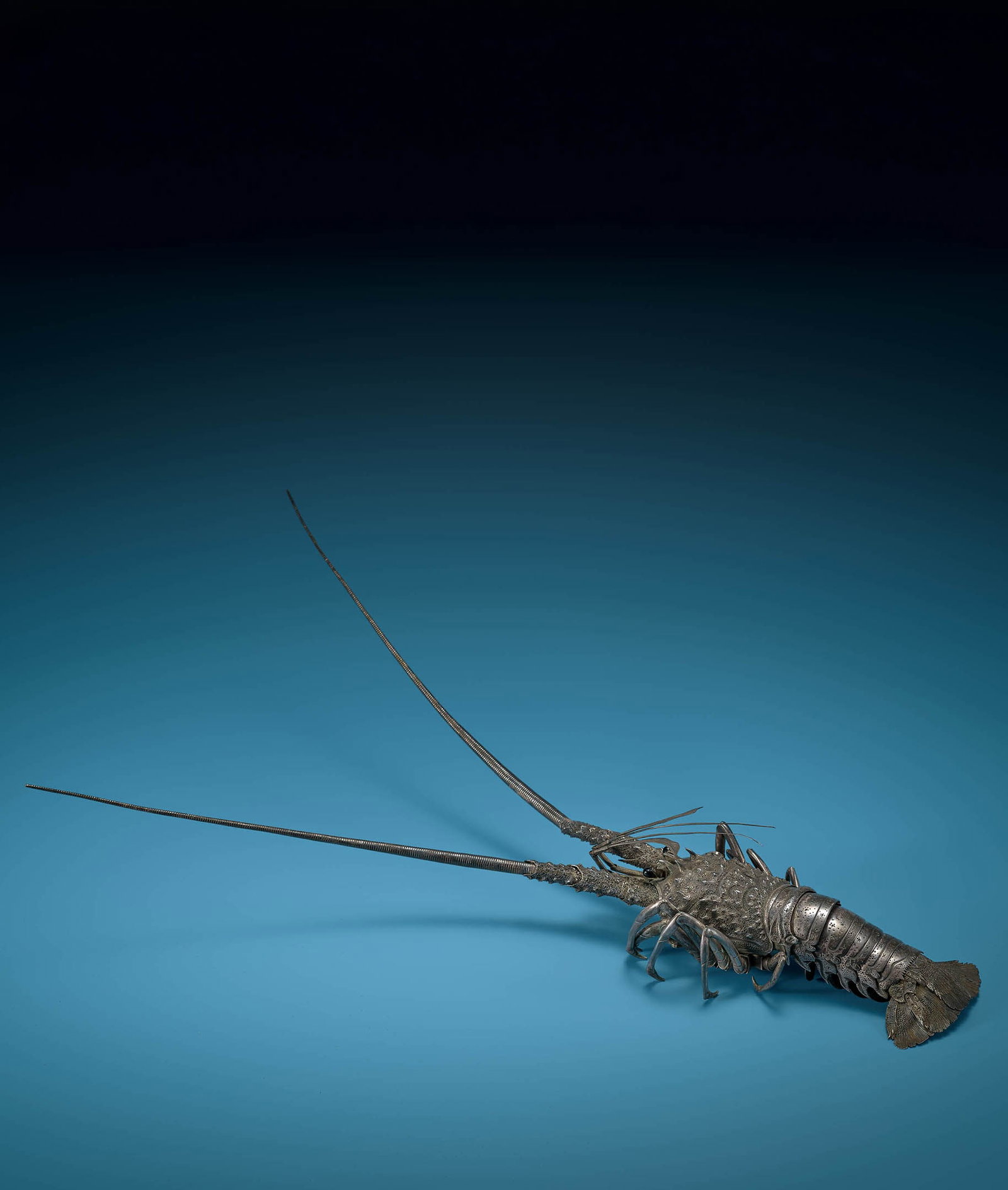 Silver Articulated Lobster, Meiji/Taisho Period (1 of 3)