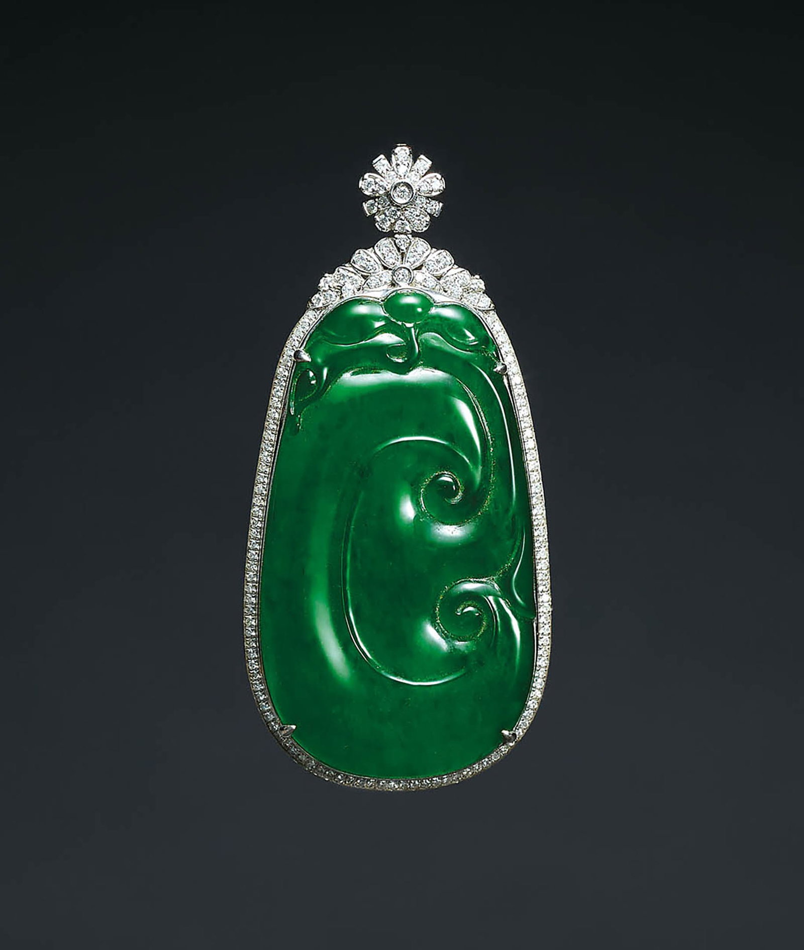 Glassy Jadeite Ruyi Pendant (1 of 1)