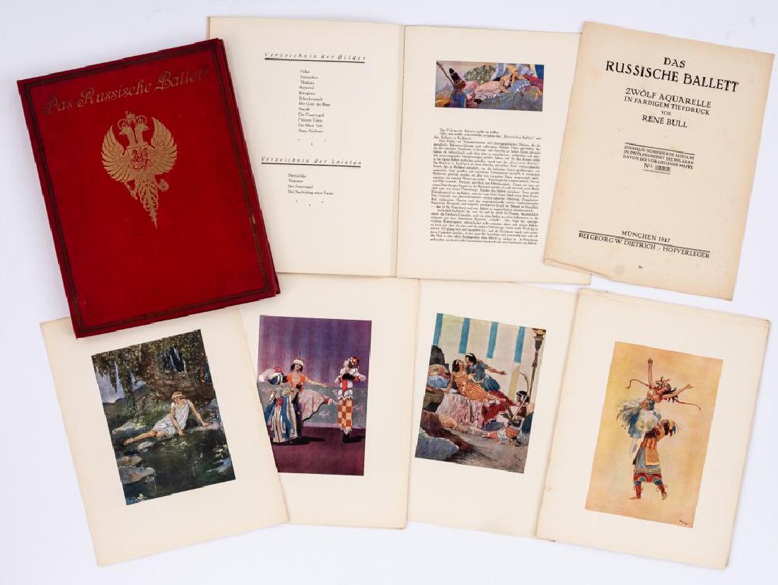 The Russian Ballet: The Russian Ballet, Book with illustrations by René Bull, limited and numbered edition of 1200 copies, Munich 1917, 29,5 x 23 cm