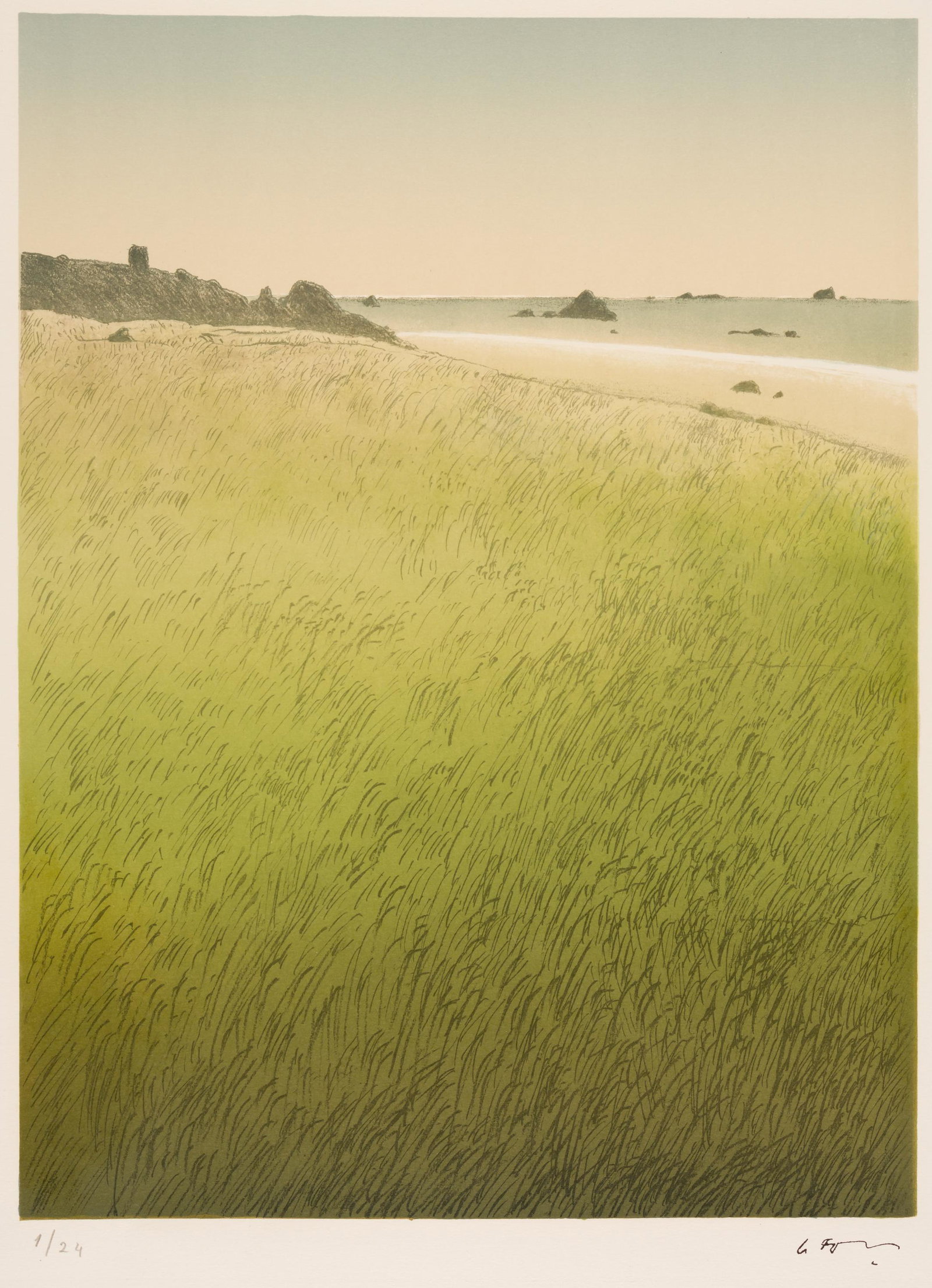 Alain LE FOLL (1934-1981), Landscapes, 8 prints: Alain LE FOLL (1934-1981), Landscapes, Lot of 8 large prints, each 1/24, signed, each ca. 39 x 29,5 cm