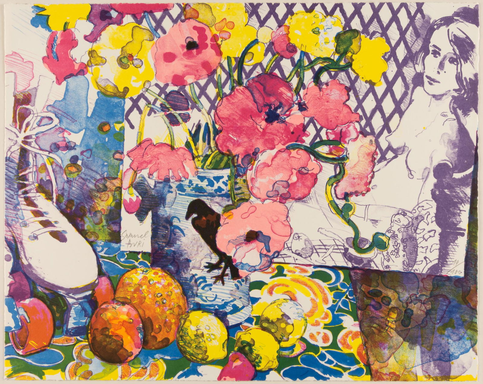 Samuel BURI (1935): Samuel BURI (1935)Ohne TitelSehr grosse Lithographie, 19/100, mit Bleistift signiert44,5 x 55,7 cmSamuel Buri: Maler. Geboren am 27.9.1935 in TÃ¤uffelen. 1953-55 Basler Gewerbeschule. Assistiert Han