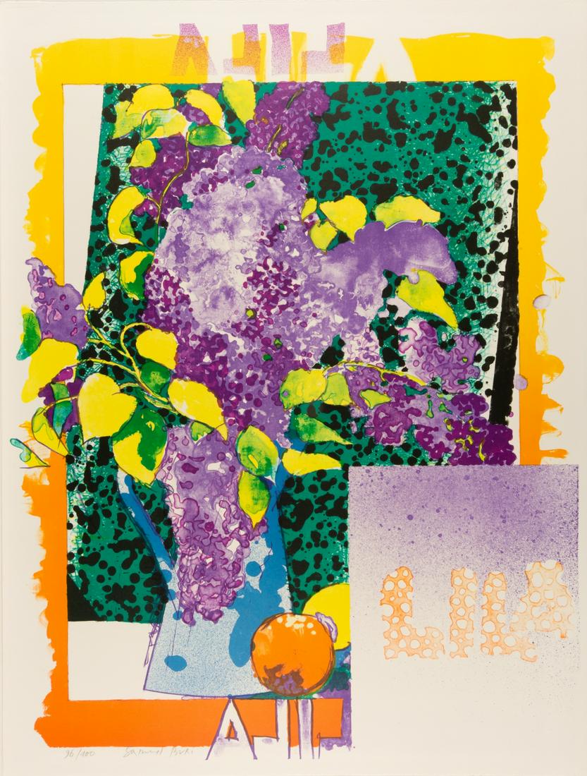 Samuel BURI (1935): Samuel BURI (1935)LilaSehr grosse Lithographie, 96/100, mit Bleistift signiertBlatt: 83 x 63 cmSamuel Buri: Maler. Geboren am 27.9.1935 in TÃ¤uffelen. 1953-55 Basler Gewerbeschule. Assistiert Hans S