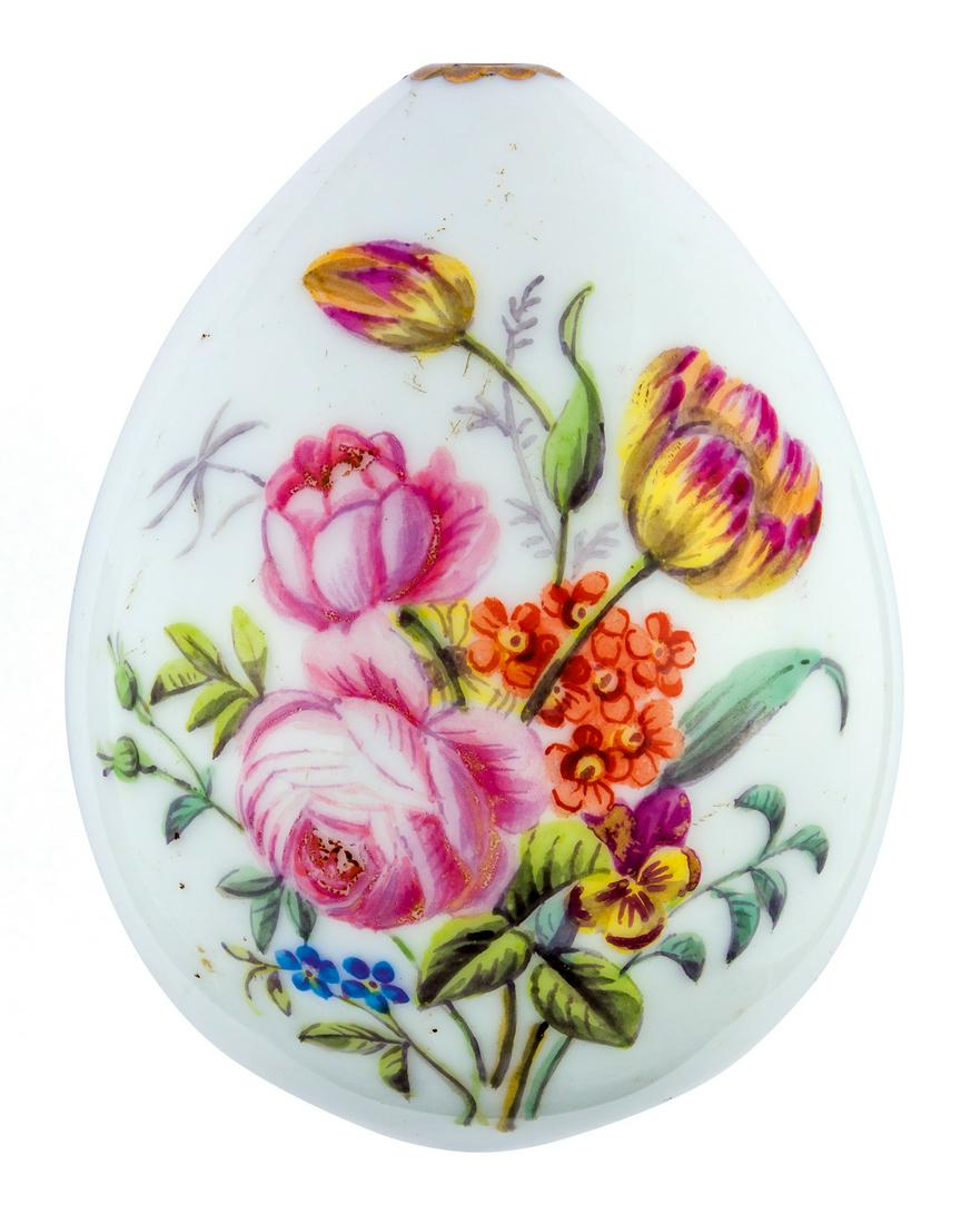 LARGE RUSSIAN PORCELAIN EASTER EGG WITH FLOWERS (1 of 2)