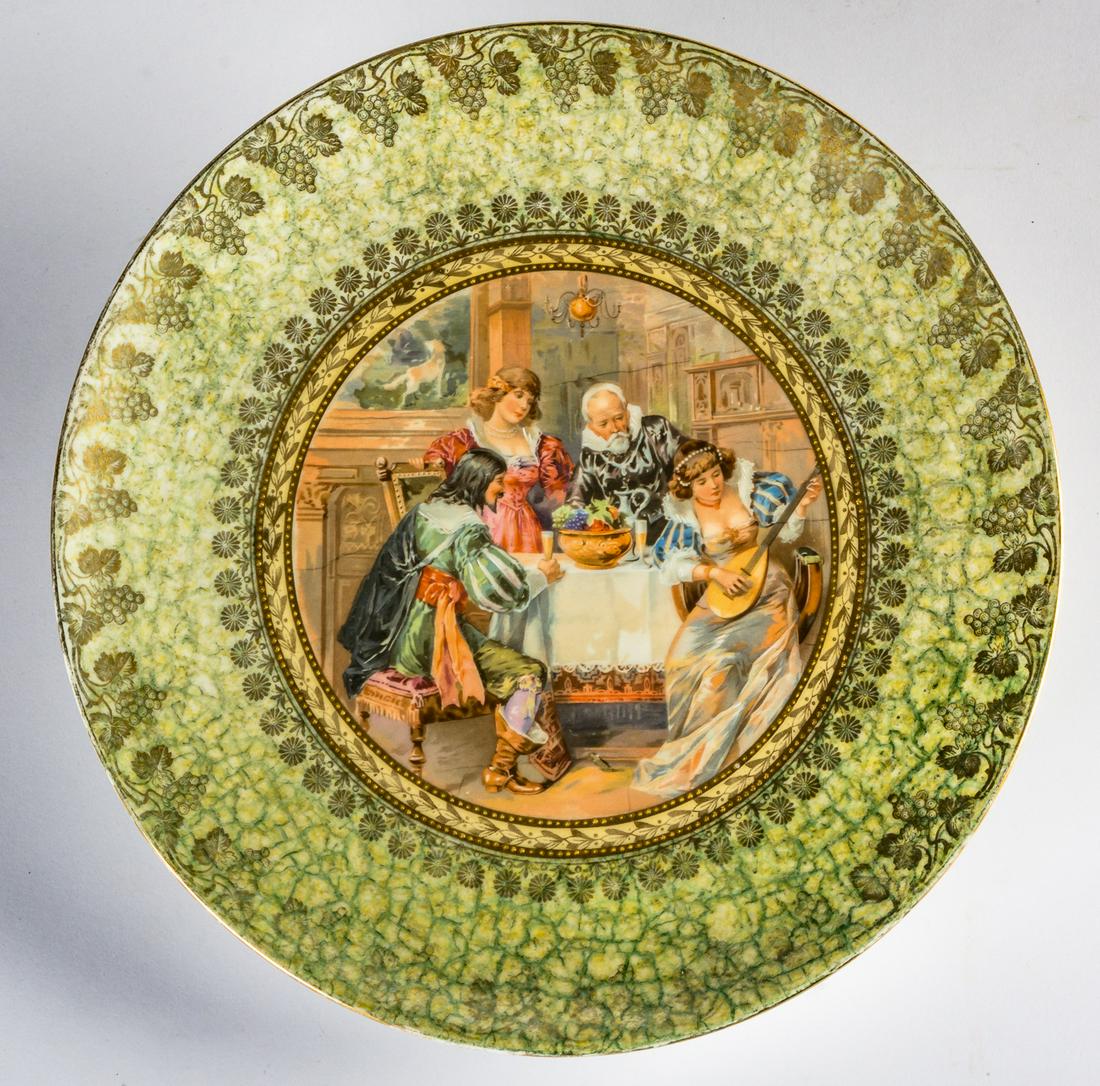 A PORCELAIN PLATE WITH MUSICAL SCENE (1 of 2)