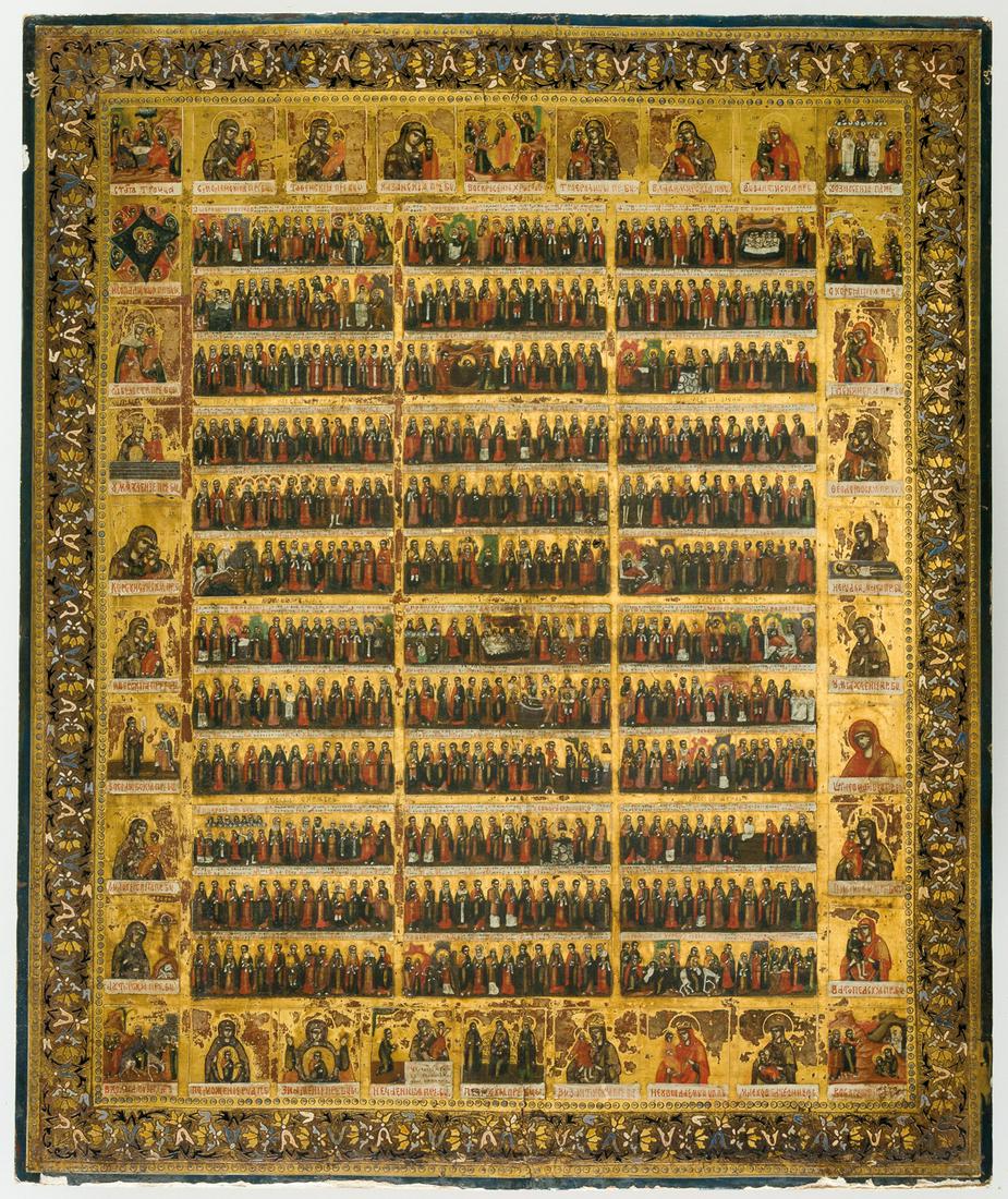 VERY LARGE RUSSIAN ICON SHOWING FEASTS OF THE CHURCH (1 of 2)