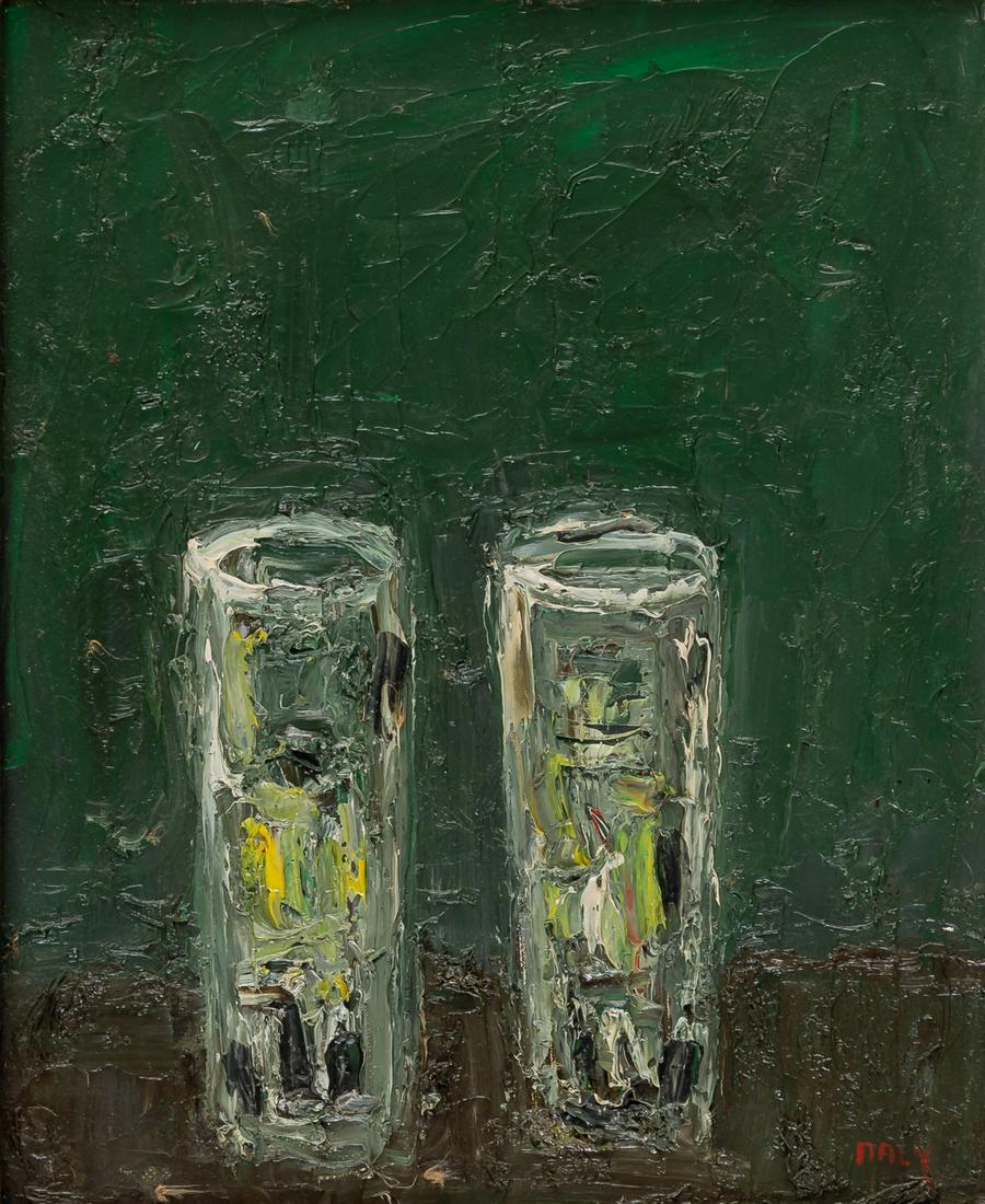 Michel MALY (1936-2018): Michel MALY (1936-2018) Still life Oil on canvas, signed 26 x 21 cm, frame: 49.3 x 44.5 cm