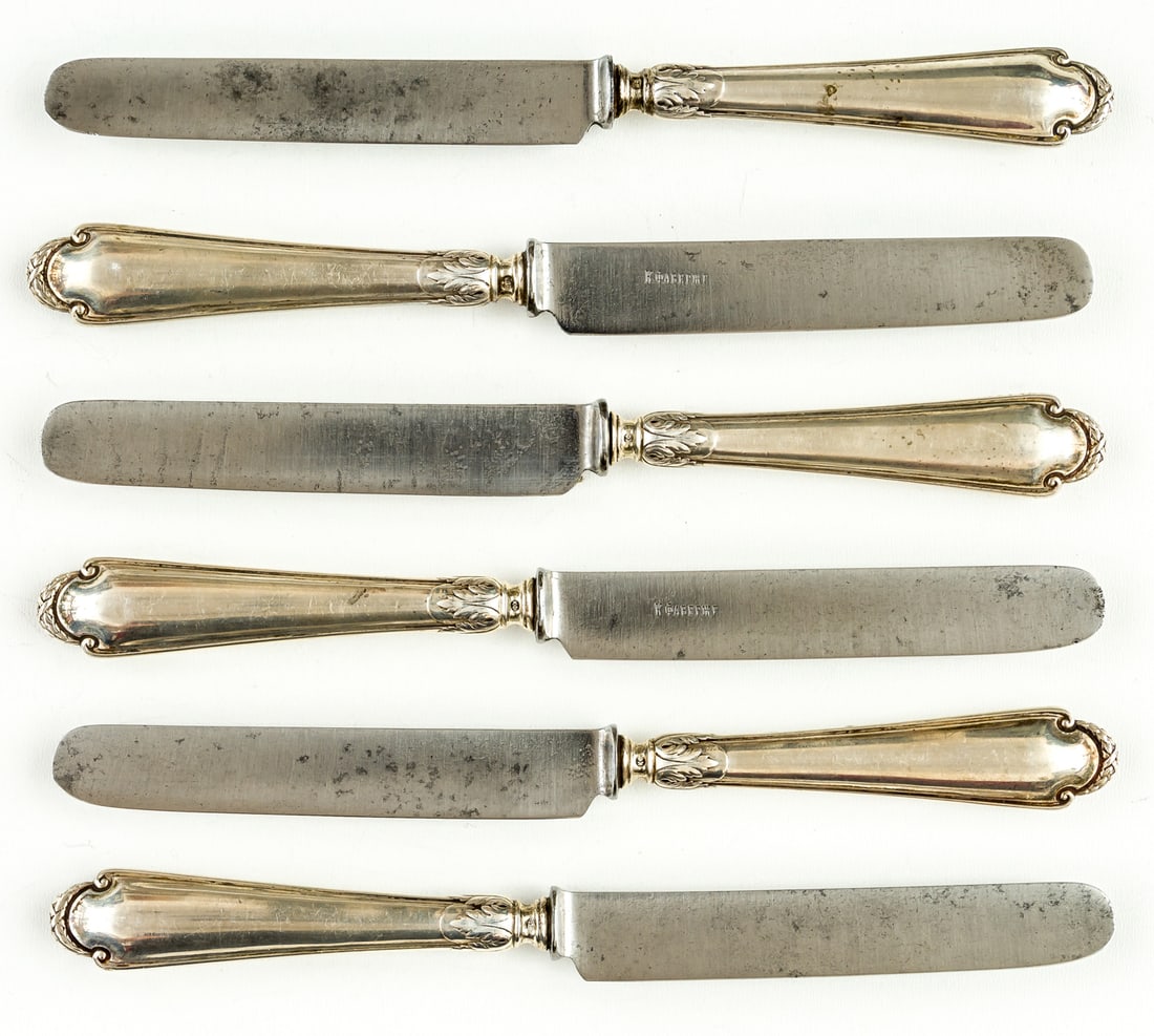 6 SILVER FABERGE KNIVES (1 of 3)