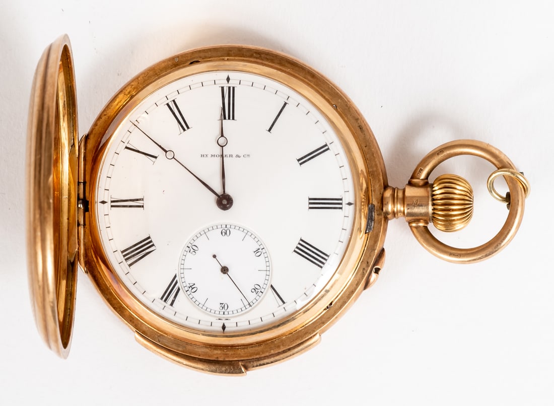 H. MOSER & CIE. SAVONETTE POCKET WATCH WITH QUARTER REPEATER ON BELLS (1 of 7)
