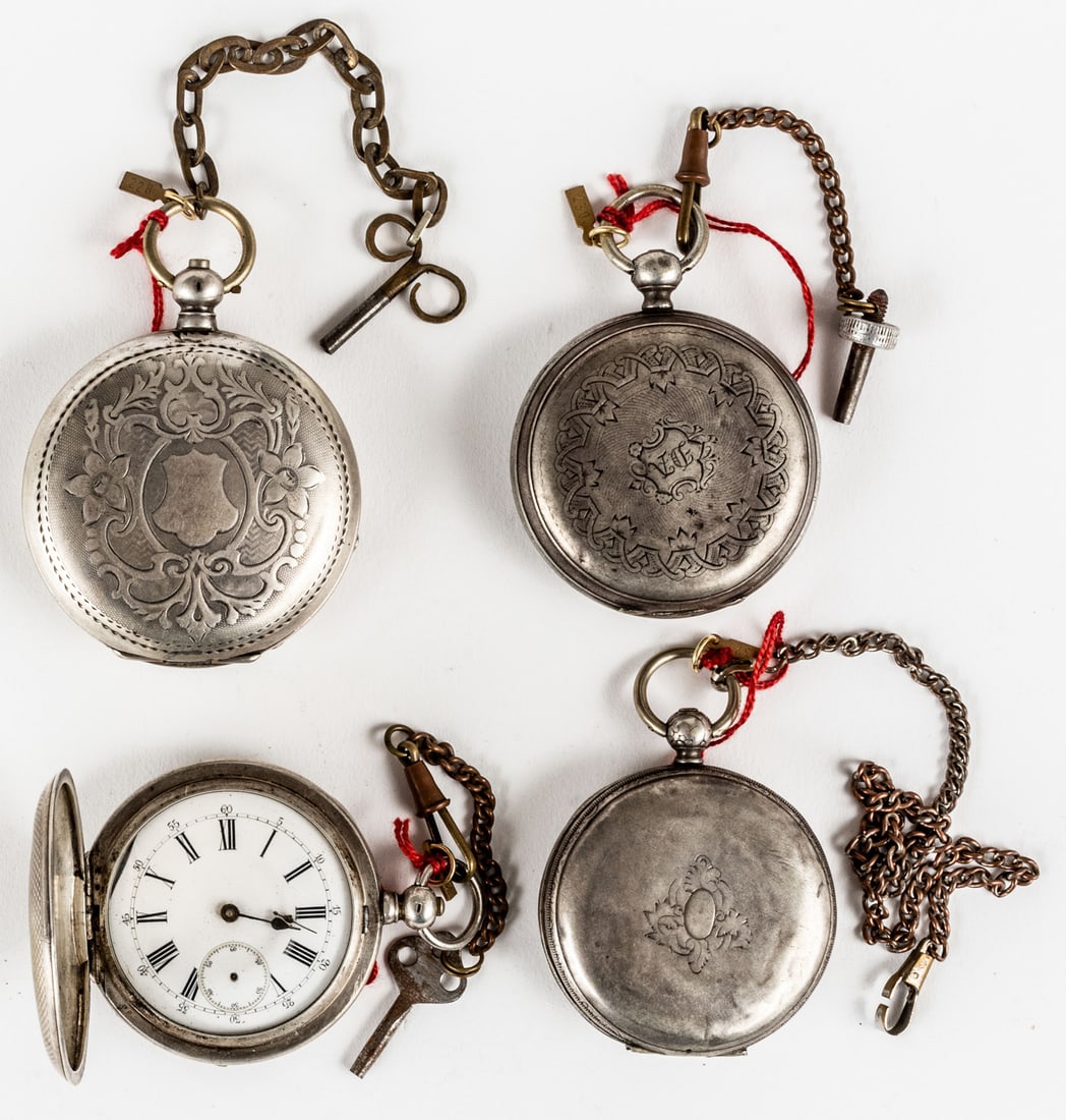 LOT OF 4 POCKET WATCHES (1 of 2)