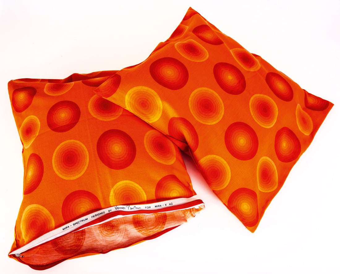 PAIR OF MIRA-SPECTRUM PILLOW SLIPS DESIGNED BY VERNER PANTON (1 of 1)