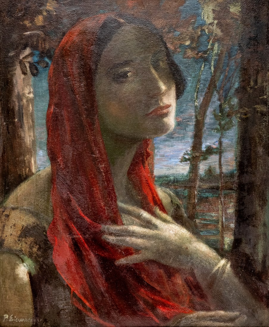 Paul EICHENBERGER (1891-1984): Sagina Oil on cardboard, signed and dated 4? 47.5 x 38 cm, frame: 55.5 x 47 cm