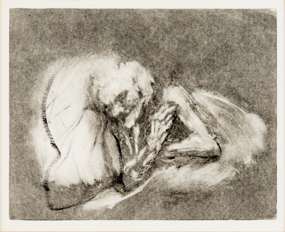 Hyman BLOOM (1913-2009): Without title Etching, not signed 22 x 28.5 cm, frame: 38 x 42.5 cm Provenance: Melitta and Iso Camartin-Schachner, New Brunswick, New Jersey / Zurich, Switzerland. Pur