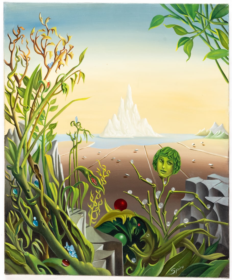 Georges SPIRO (1909-1999): Femme veilé Oil on canvas, signed 61 x 50 cm Provenance: Galerie Hanne Bee, Swiss private collection.