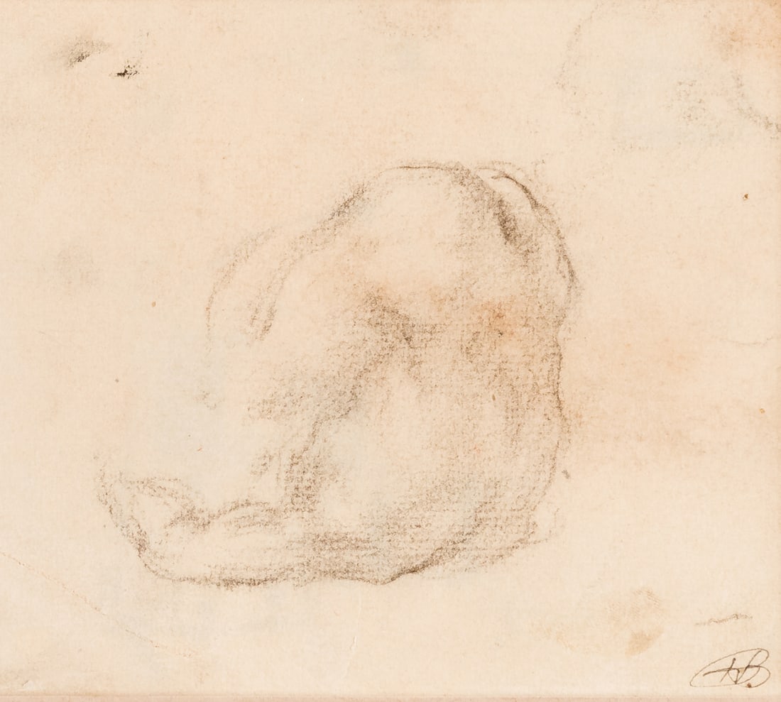 Hyman BLOOM (1913-2009): Untitled Pencil on paper, monogrammed "HB" Light dimensions: 11.5 x 13.5 cm, frame: 30.5 x 30.5 cm Provenance: Melitta und Iso Camartin-Schachner, New Brunswi