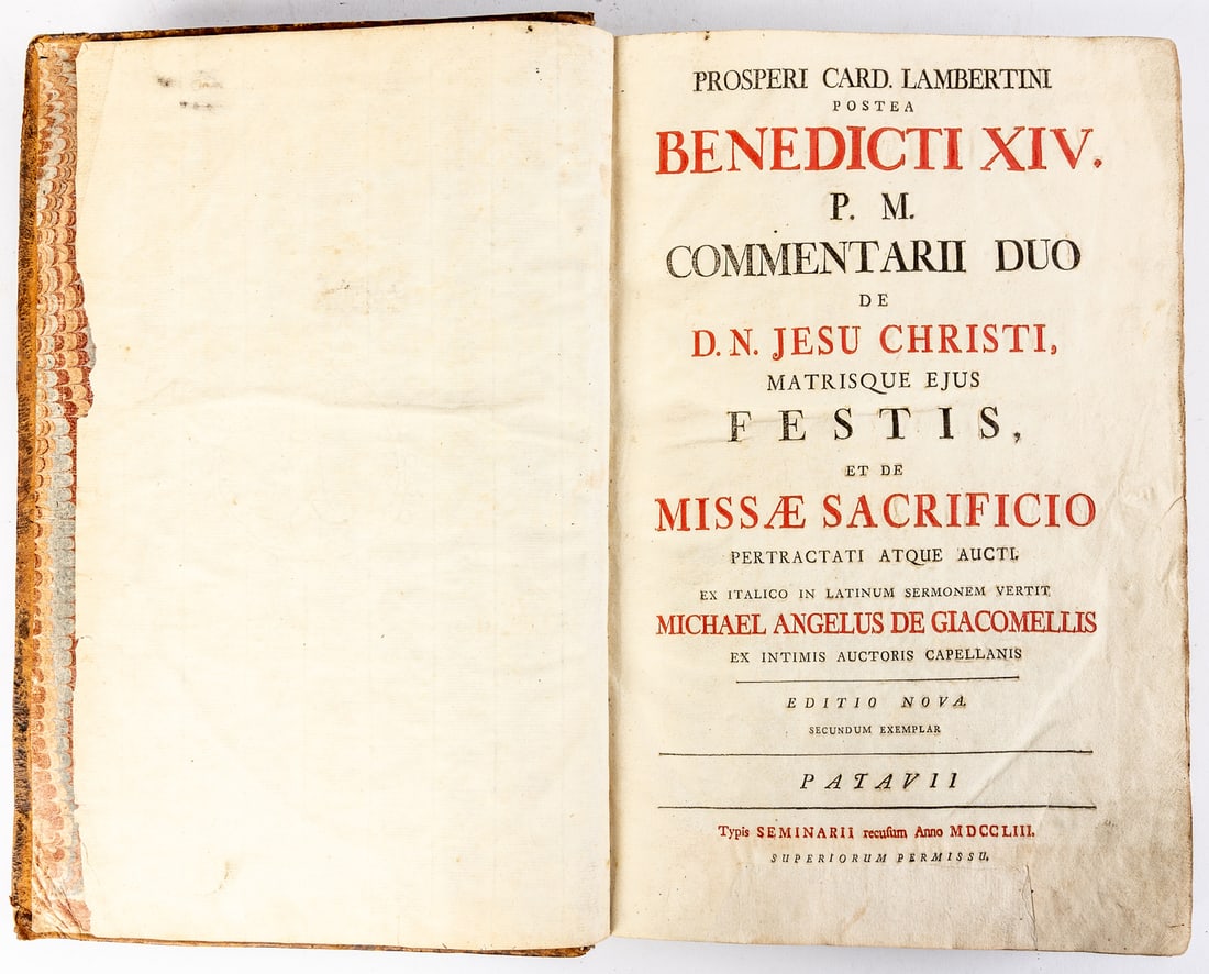 PROSPERI CARD. LAMBERTINI POSTEA BENEDICTI XIV. (1 of 4)