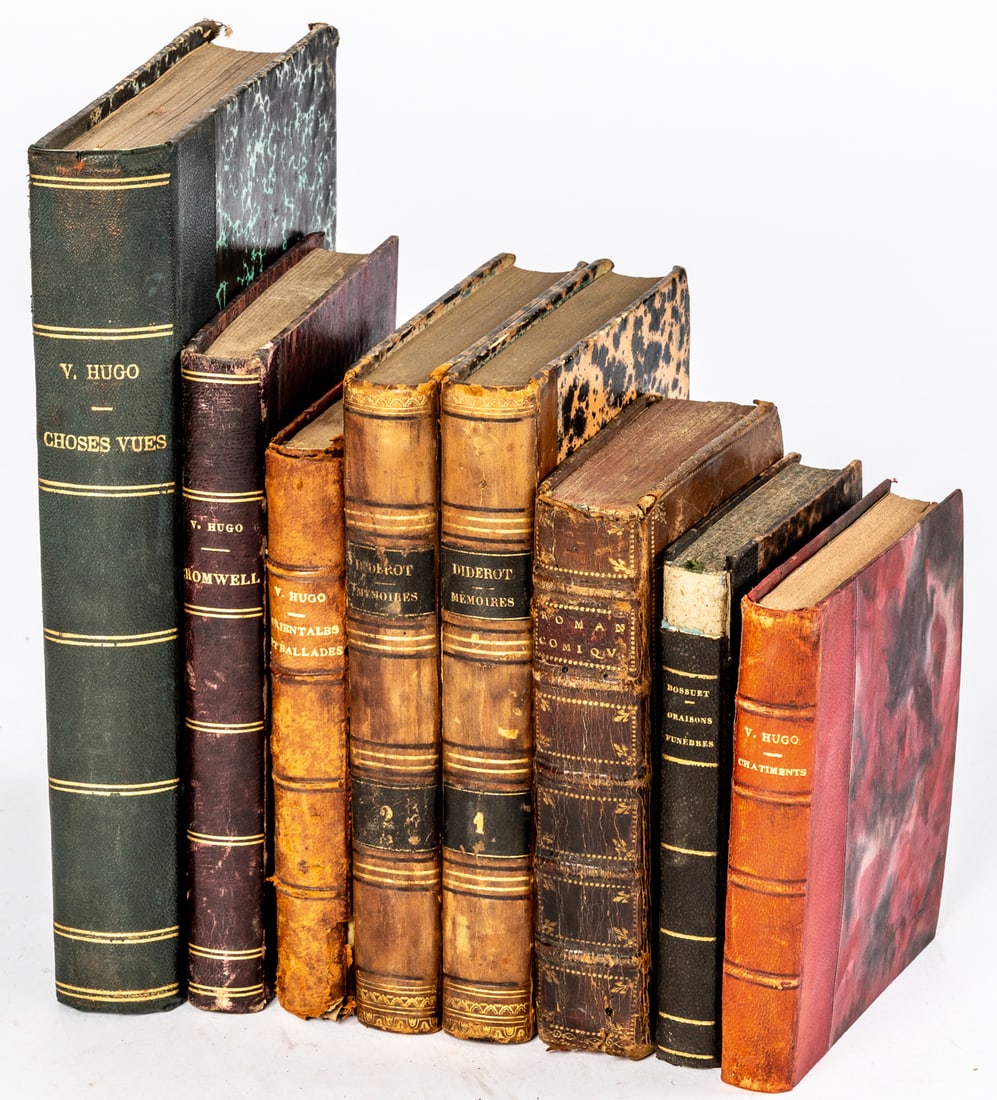 LOT OF 8 BOOKS OF LITERATURE FROM THE 17TH TO 19TH C. (1 of 9)