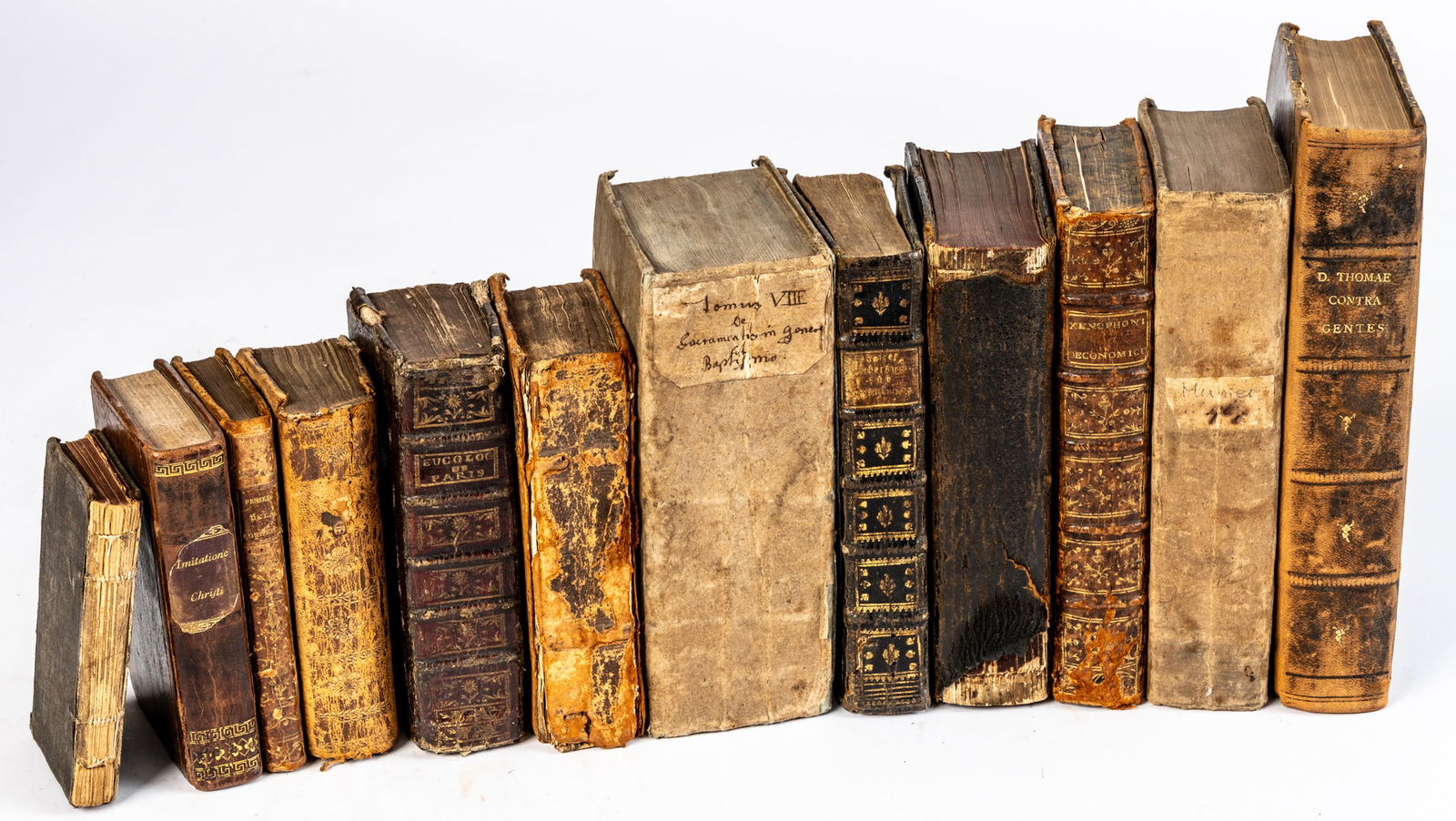 LOT OF 12 BOOKS WITH PRECIOUSLY RELIGIOUS THEMES FROM THE 17TH TO 19TH CENTURIES (1 of 13)