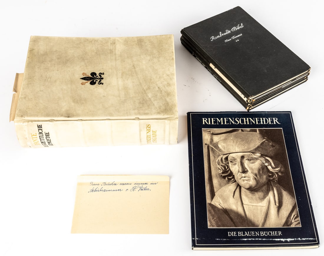 BOOKS FROM THE STUDY OF POPE PIUS XII WITH CONFIRMATION OF MADRE PASCALINA (1 of 1)