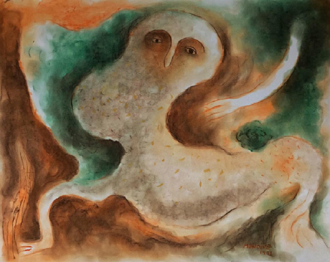 MANUEL MENDIVE (Cuban, born in 1944): MANUEL MENDIVE (Cuban, born in 1944) Title: Untitled, Medium: Mixed media on cardboard, Date: 1999, Size: 24 x 19 in. COA