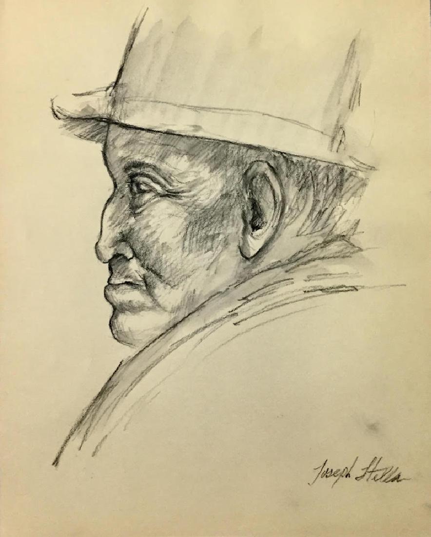 JOSEPH STELLA (1877-1946): JOSEPH STELLA (1877-1946) Attrib., Title: Untitled, Medium: Charcoal on paper, Date: Circa 1940, Size: 14 x 11 in. COA. Was an Italian-American painter, noted for his Futurist paintings depicting city