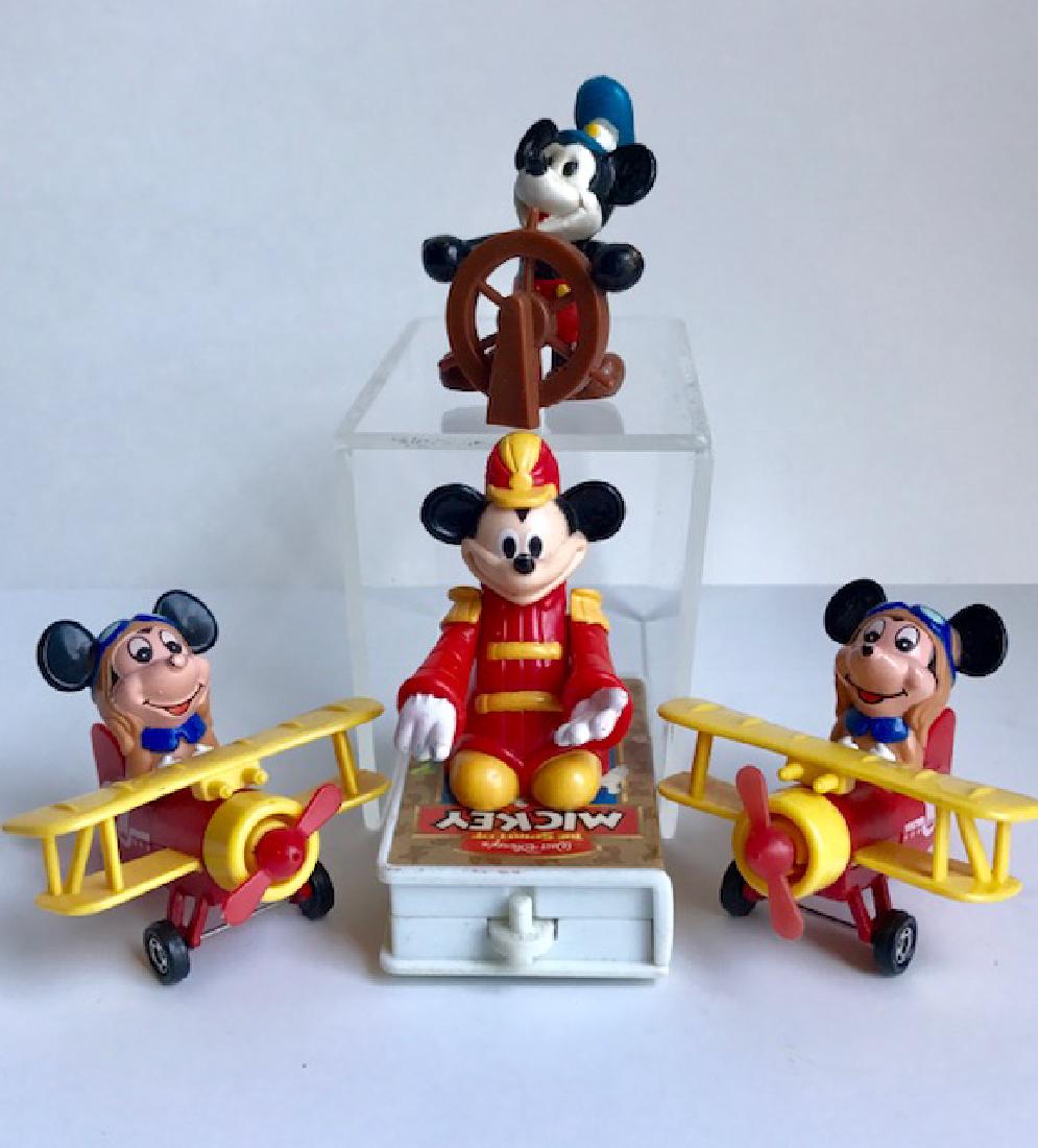 Lot of 4 Vintage Mickey Mouse Toy Figures: Lot of 4 Vintage Mickey Mouse Toy Figures