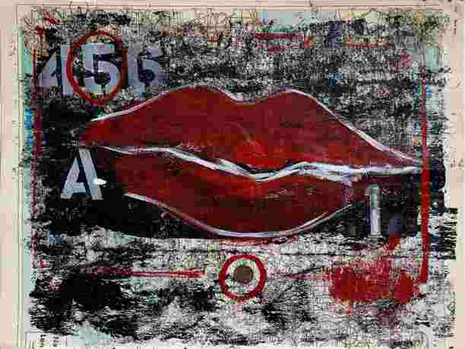 JASPER JOHNS, Collage on Paper (Attrib): JASPER JOHNS (American, born. 1930) Title: Untitled, Medium: Collage on paper (paper map), Date: 1982, Size: 13.50 x 17.50 in. w/C. of Attrib. Is an iconic American artist who came to define the perio