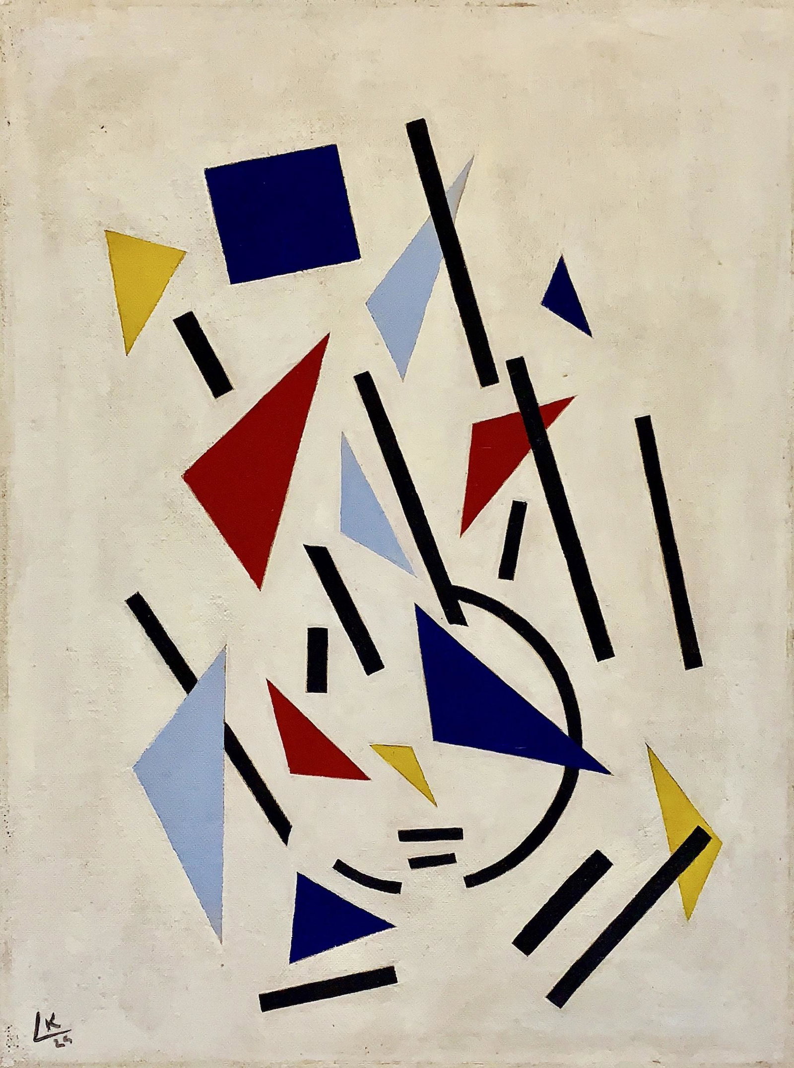 WASSILY KANDINSKY, Oil on Board (Attrib.): WASSILY KANDINSKY (1866-1944) Title: Untitled, Medium: Oil on Board, Size: 15 x 11 in, Date: 1929. C. of attribution. Was a Russian artist whose vibrant abstract paintings pioneered Non-Objective Art.