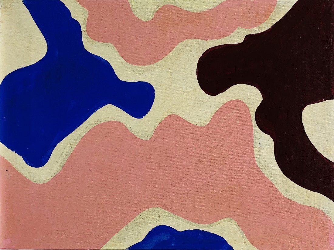 ANDY WARHOL, Oil on canvas (Attrib): ANDY WARHOL (1928-1987) Title: Untitled (Camouflage), Medium: Oil on canvas, Date: c. 1985-86, Size: 12" x 16" (in.) w / C. Attribution. Was a leading figure in the Pop Art movement. Like his contempo