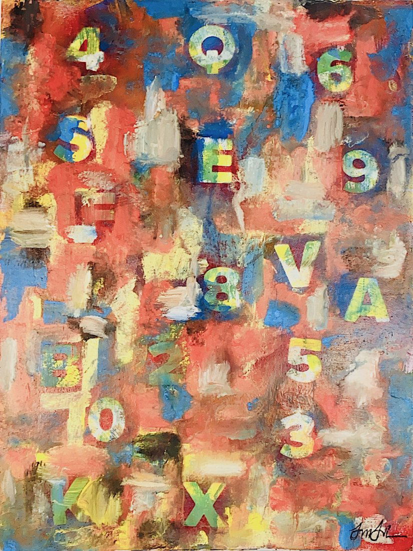 JASPER JOHNS, Mixed media on board (Attrib): JASPER JOHNS (American, b. 1930) Title: Untitled, Medium: Mixed Media on board, Date: c. 1980-82, Size: 22.50\" x 17\" (in). w / C. of Attribution. Is an iconic American artist who came to define the