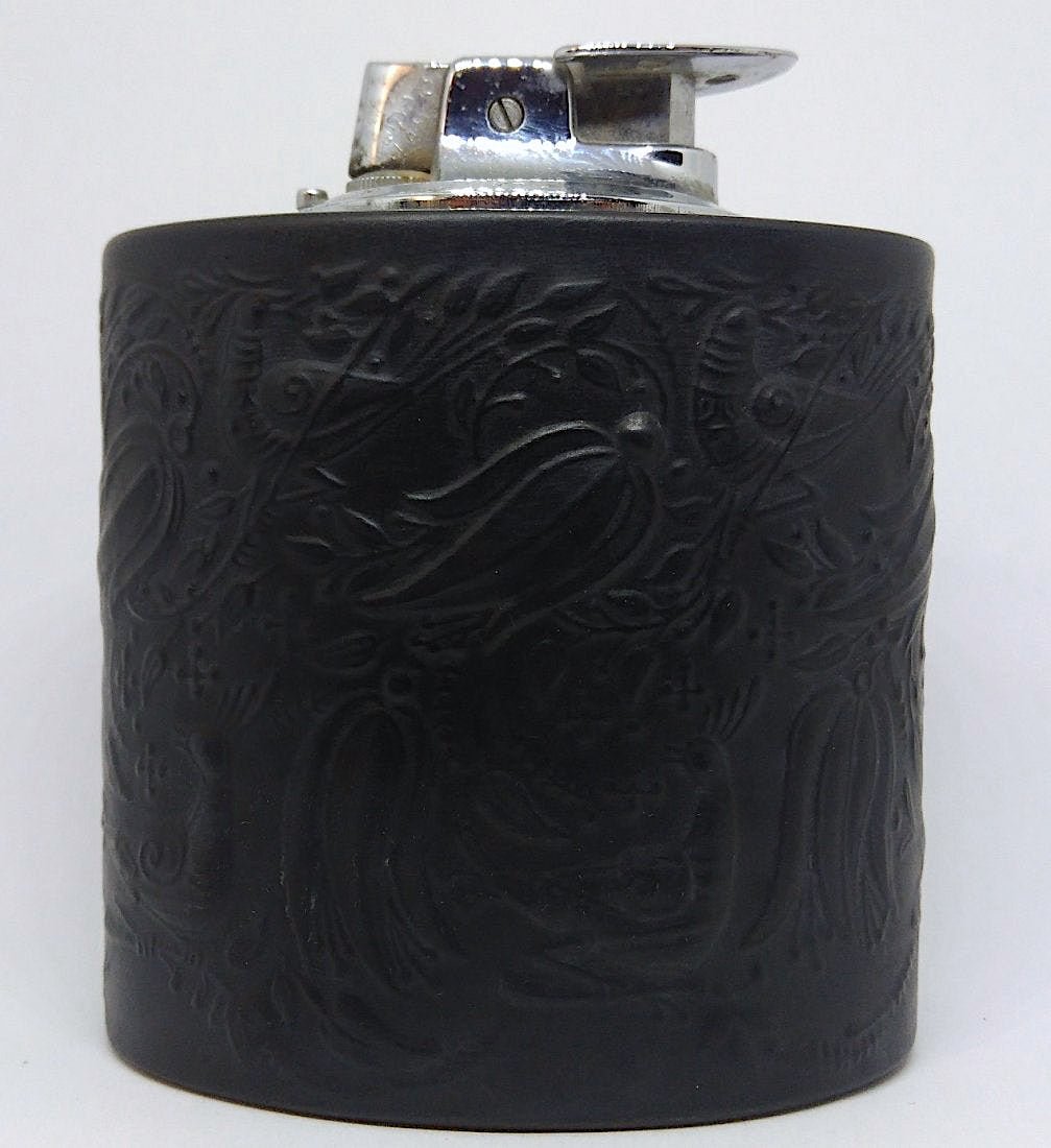 Vintage Rosenthal Porcelain Table Lighter: Vintage Rosenthal Porcelain Table Lighter. Rosenthal Porcelain Case with Ronson lighter. 4" Tall (in).