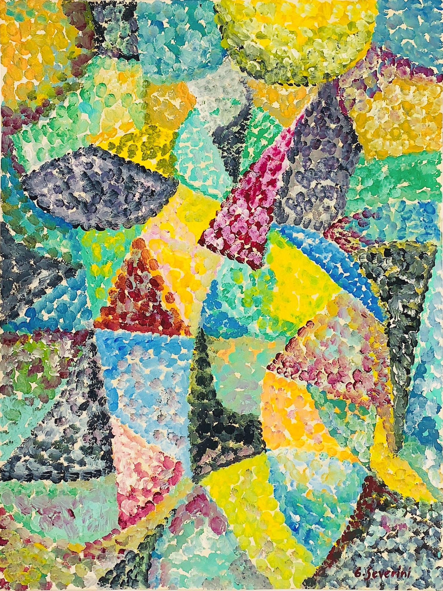 GINO SEVERINI, Watercolor on cardboard (Attrib.): GINO SEVERINI (1883-1966) Title: Untitled, Medium: Watercolor on cardboard, Size: 24 x 18 in, Date: c. 1962-65. w / C. of Attribution. Was an Italian painter best known for his role as an integral mem