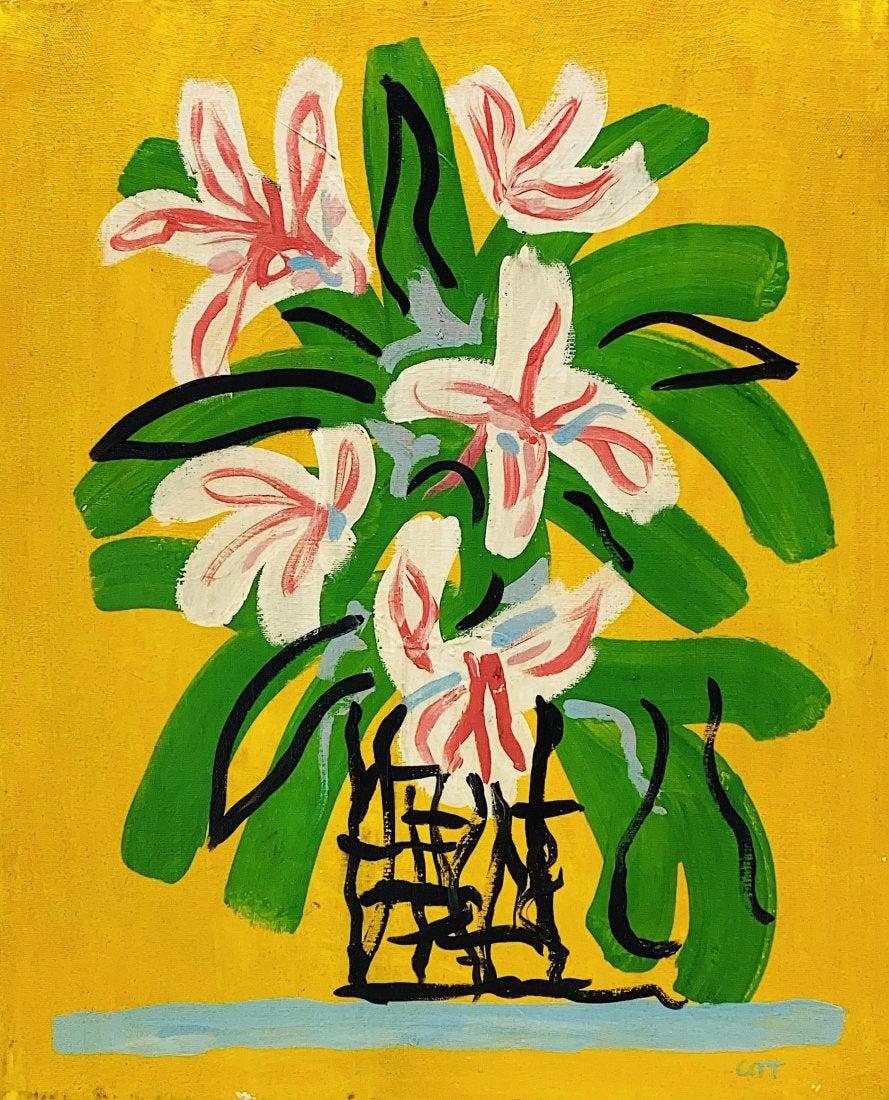 DAVID HOCKNEY, Oil on canvas (Attrib.): DAVID HOCKNEY (British, born 1937) Title: Untitled, Medium: Oil on canvas, Size: 20" x 16" (in), Date: ca. 1986-89. w / C. of Attribution. Is one of the most influential British artists of the 20th ce