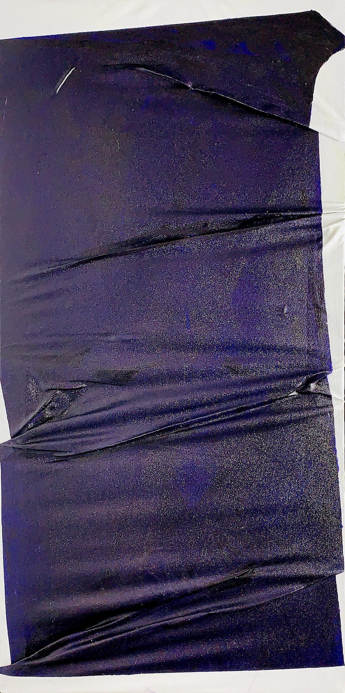 STEVEN PARRINO, Enamel on Gathered Canvas (Attrib.): STEVEN PARRINO (1958-2005) Title: Untitled, Medium: Enamel on Gathered Canvas, Size: 40" H x 20" W (inches), Date: ca. 1991-95. Signed ST. Parrino on the reverse. w/C. of Attribution. Was an American