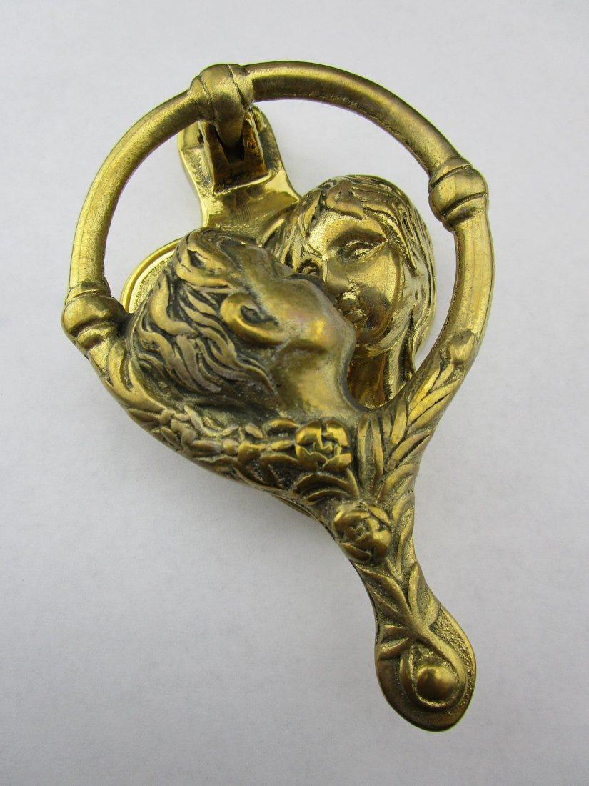 1985 Vintage Sarsaparilla Deco Designs Lovers Door: 1985 Vintage Sarsaparilla Deco Designs Lovers Door Knocker