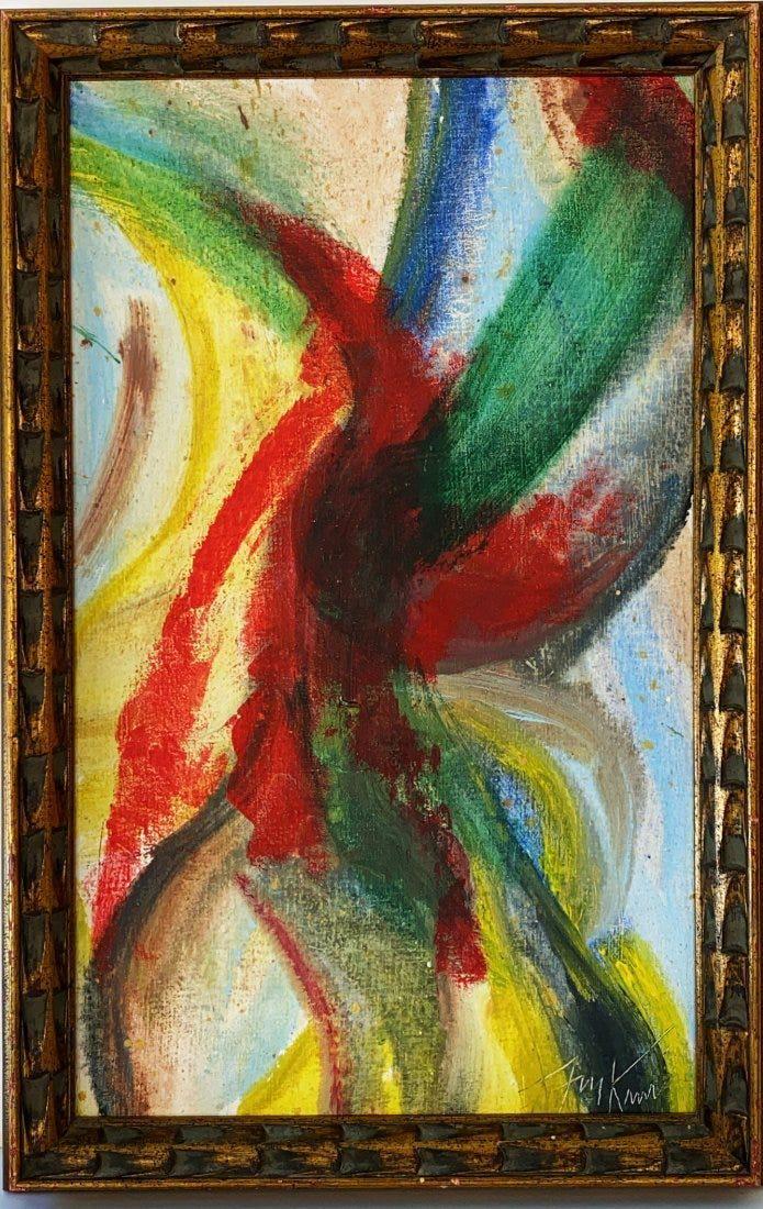 PAUL JENKINS, Oil on Board: Attributed to PAUL JENKINS (1923-2012) Title: Untitled, Medium: Oil on Board, Size: 21.50 x 13 inches, Date: ca. 1975-80. This lot is accompanied by a Certificate of Attribution and is not a reproduct