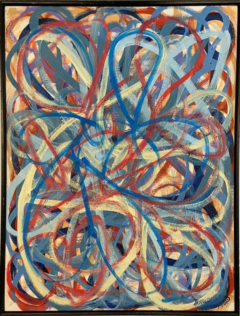 CHARLES ARNOLDI, Acrylic on Canvas: Attributed to CHARLES ARNOLDI (American, b. 1946) Title: Untitled, Medium: Acrylic on Canvas, Size: 30" H x 24" W (in), Date: 1989. This lot is accompanied by a Certificate of Attribution and is not a