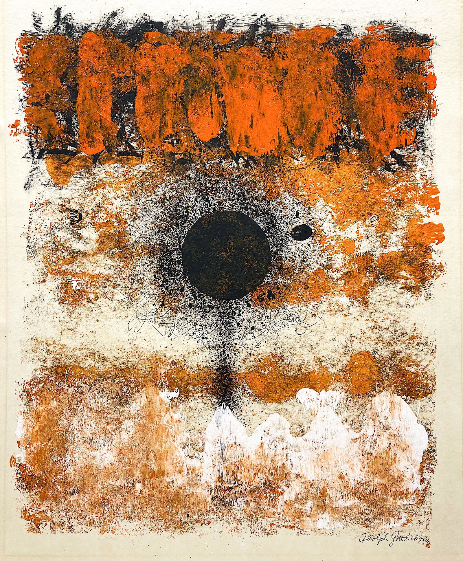 ADOLPH GOTTLIEB, Oil on Cardboard (1 of 1)
