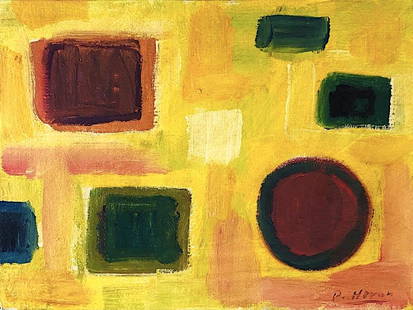 PATRICK HERON, Oil on Canvas Panel: Attributed to PATRICK HERON (1920-1999) Title: Untitled, Medium: Oil on Canvas Panel, Size: 14" x 18" (in), Date: ca. 1964-74. This lot is accompanied by a Certificate of Attribution and is not a repr