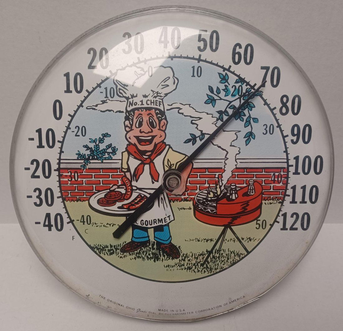 Vintage Jumbo Dial Thermometer "ohio Thermometer Co".