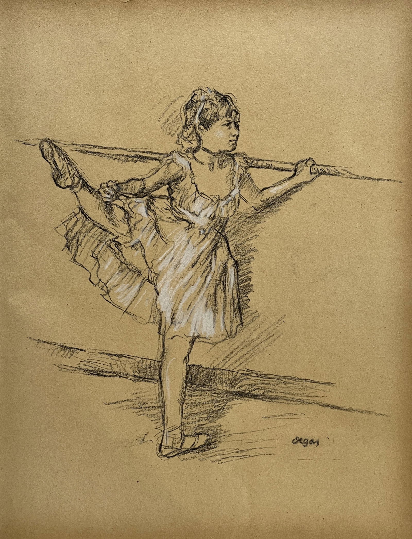 Edgar Degas, Charcoal on paper. (1 of 3)