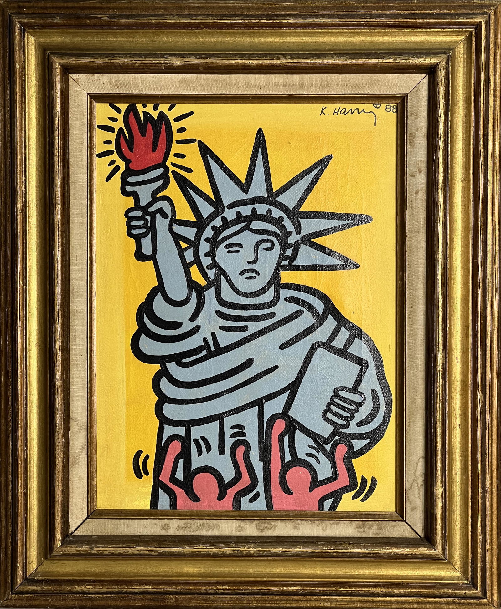 Keith Haring, Acrylic on canvas. (1 of 4)