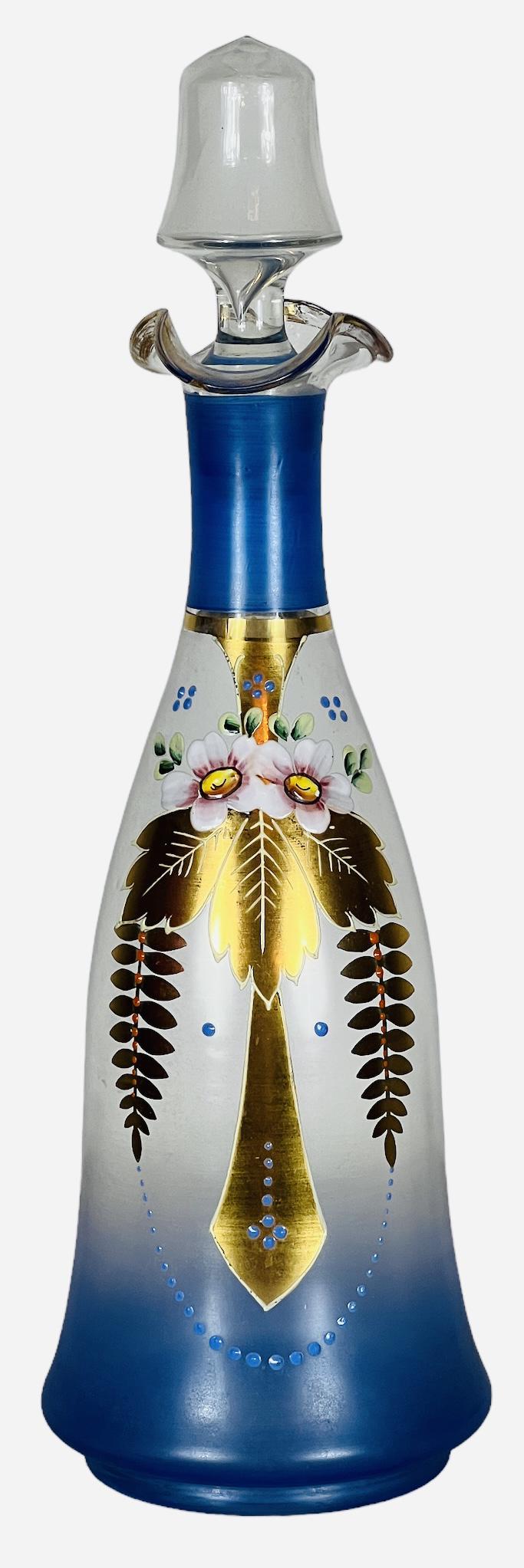 Antique Victorian style glass decanter from the 1940's. (1 of 5)