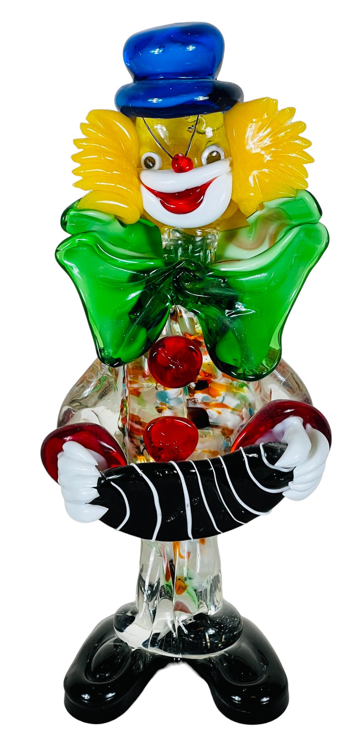 Murano Art Glass clown with accordion, 1970s (1 of 7)