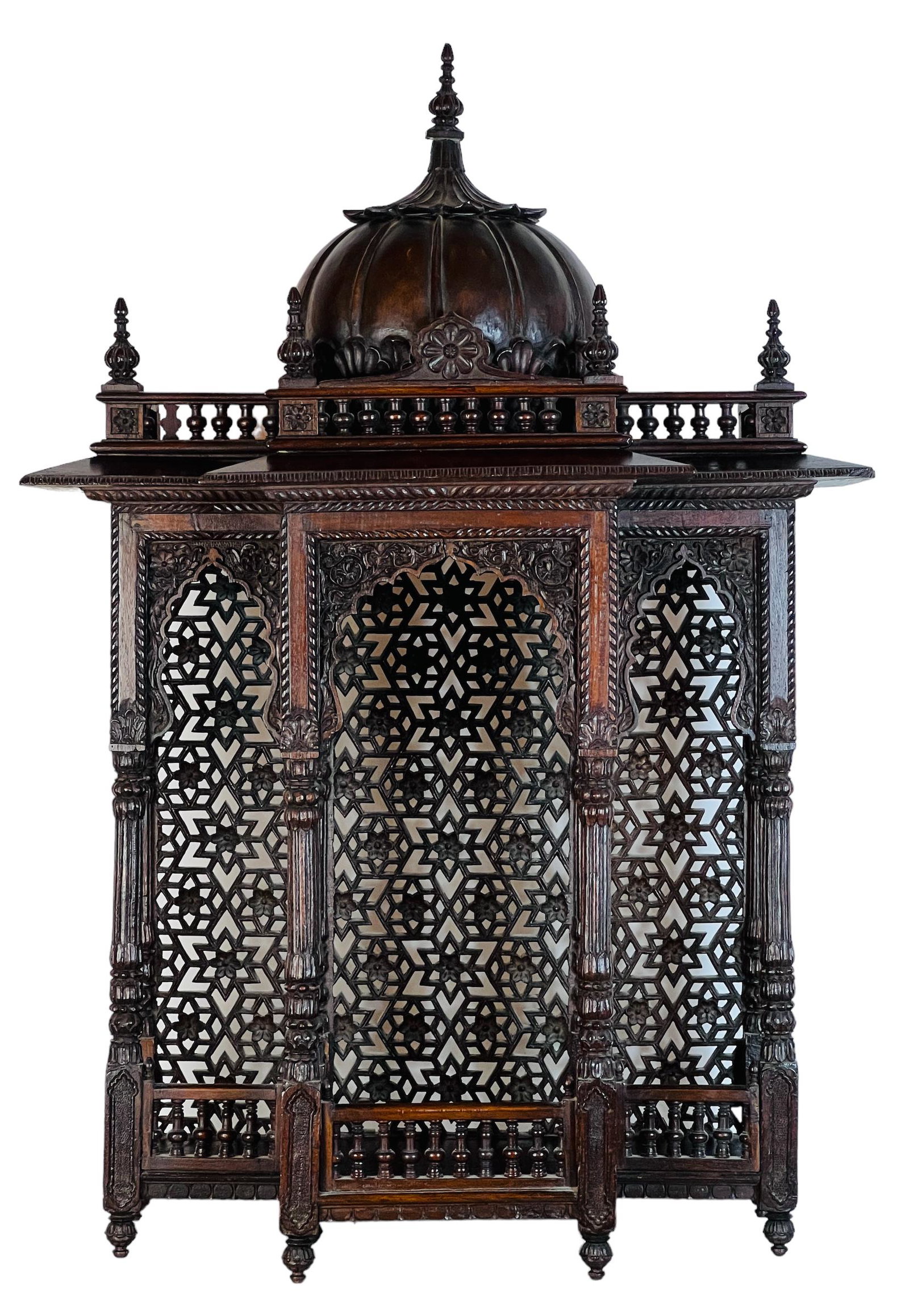 Antique carved wooden temple for home Pooja Mandir.: Antique carved wooden temple for home Pooja Mandir. Wooden, handmade, fully carved, Hindu, traditional Indian temple. Excellent Condition. beautiful piece. Measures 31" H x 22" W x 10.50" D (inches). 