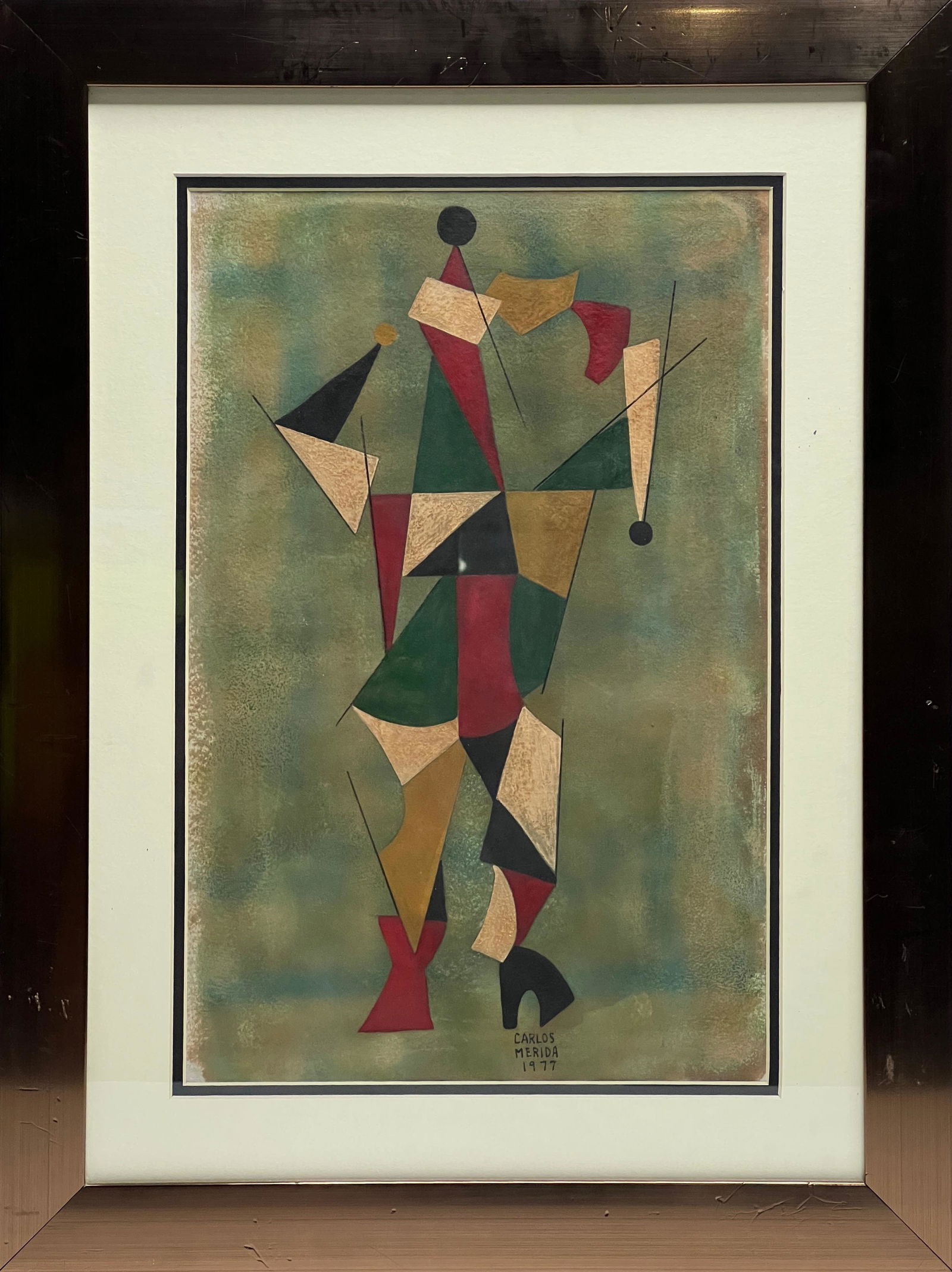 Carlos Merida, Oil and pen on cardboard. (1 of 3)