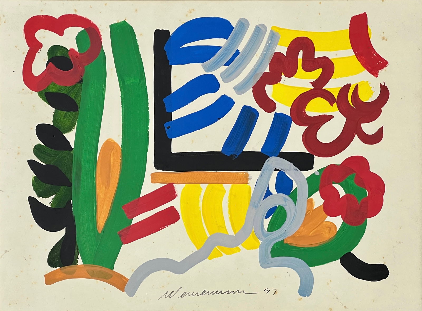 Tom Wesselmann, Acrylic on cardboard.: Attributed to Tom Wesselmann (1931-2004) Title: Untitled, Medium: Acrylic on cardboard, Size: 12.25" H x 16.25" W (in), Date: 1997. This lot is accompanied by a Certificate of Attribution and is not a